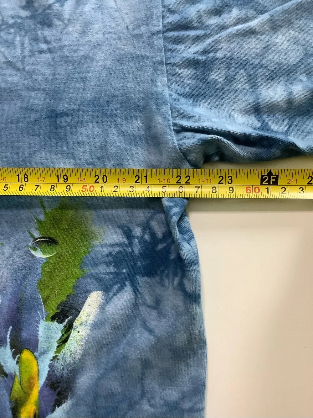 The Mountain Blue Tie-Dye Tropical Fish & Coral Graphic Tee